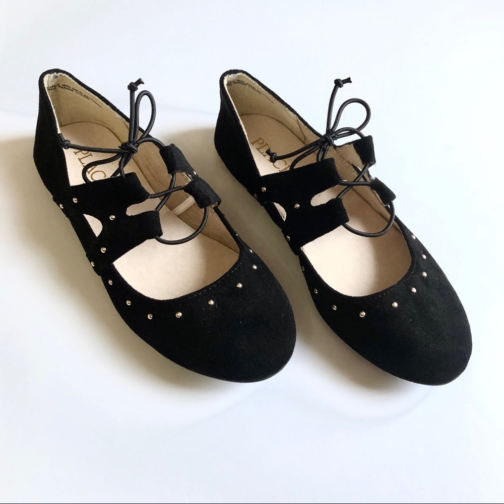 Children’s Place • Girls Suede Black Ballet Flats